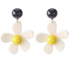 boucle d'oreille fantaisie jaune