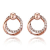 boucle d'oreille or rose fantaisie