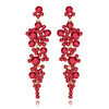 Boucle d'oreille pendante fantaisie rouge