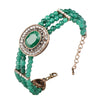 Bracelet fantaisie chic pierre verte perle
