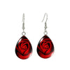 boucle d'oreille fantaisie rouge