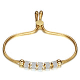 Bracelet fantaisie chic or diamants zircon