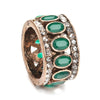 Bague fantaisie vintage emeraude