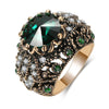 Bague fantaisie vintage bohème emeraude