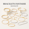 présentation de bracelet fantaisie sur fond blanc