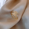 Bague or feuilles