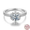 Solitaire diamant argent