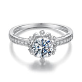 Solitaire diamant argent