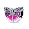 Charm pendentif rose papillon