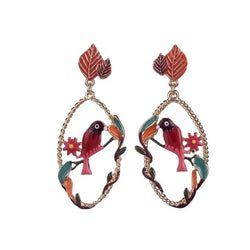 boucle d'oreille fantaisie multicolore