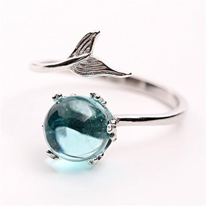 Bague Fantaisie Vintage Avec Grosse Pierre Violette Irisée - Taille 53 - Bijou D'occasion