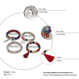 Bracelet fantaisie perles ethnique semainier