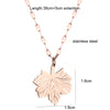 Collier fantaisie feuille d'érable