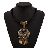 Collier marron fantaisie