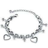 Bracelet fantaisie chaine love heart