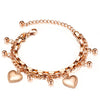 Bracelet fantaisie chaine love heart