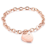 Bracelet fantaisie chaine love heart