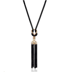 Collier fantaisie noir or