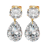 Boucle d'oreille fantaisie diamant