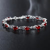 Bracelet fantaisie chaine pierre rouge rubis