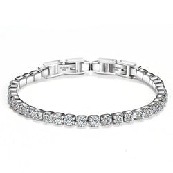Bracelet fantaisie jonc argent diamant