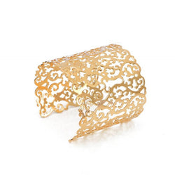 Bracelet fantaisie manchette or mandala