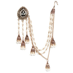 Boucle d'oreille fantaisie crochet avec chaine