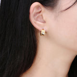 Boucle d'oreille fantaisie diamants