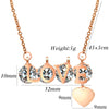 Collier fantaisie or lettre love avec diamants et coeur