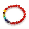 Bracelet fantaisie pierre naturelle multicolor chakra