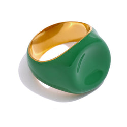 Bague fantaisie vert trendy