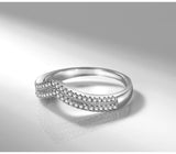 Bague fantaisie argent moderne coeur