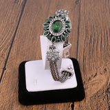Bracelet fantaisie chic diamant et fleur saphir