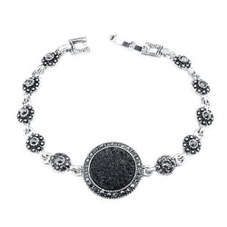 Bracelet fantaisie argent cristal noir