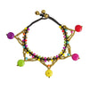 Bracelet fantaisie de cheville multicolor perle tressé