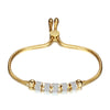 Bracelet fantaisie jonc or avec diamants chic