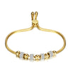 Bracelet fantaisie jonc or avec diamants chic