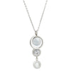 Collier fantaisie or pendant nacre et diamant